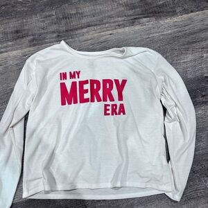 Wonder Nation Cream Pajama Top with Bold Pink Text